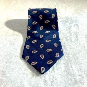 Dior Monsieur Navy Blue Paisley All Silk Necktie